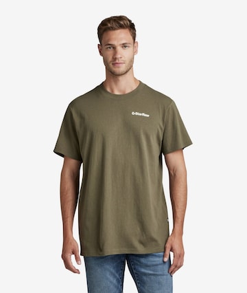 T-Shirt G-Star RAW en vert : devant