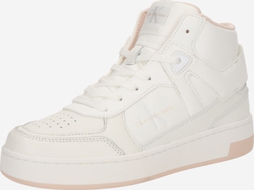 Baskets hautes Calvin Klein Jeans en blanc : devant