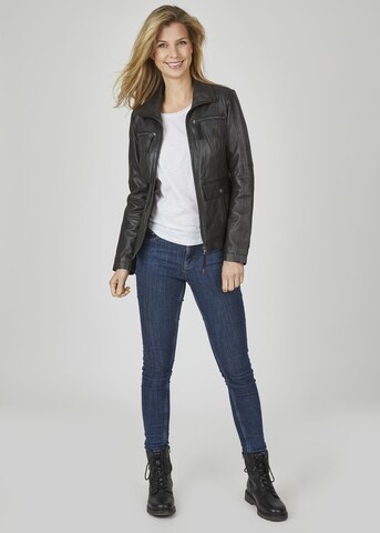 7ELEVEN Lederjacke 'SEControl' in Schwarz