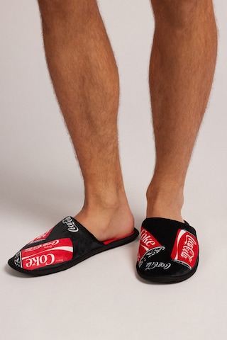 INTIMISSIMI Slippers 'COCA COLA®' in Black: front