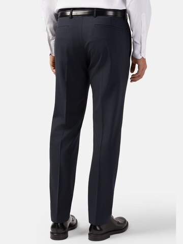 Boggi Milano Regular Trousers with creases in Blue
