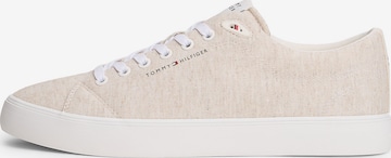 Baskets basses 'Chambray Jacquard' TOMMY HILFIGER en beige : devant