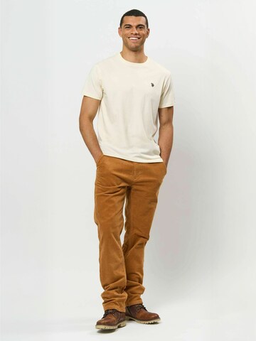U.S. POLO ASSN. Regular Fit T-shirt ' UMArjun ' in Braun