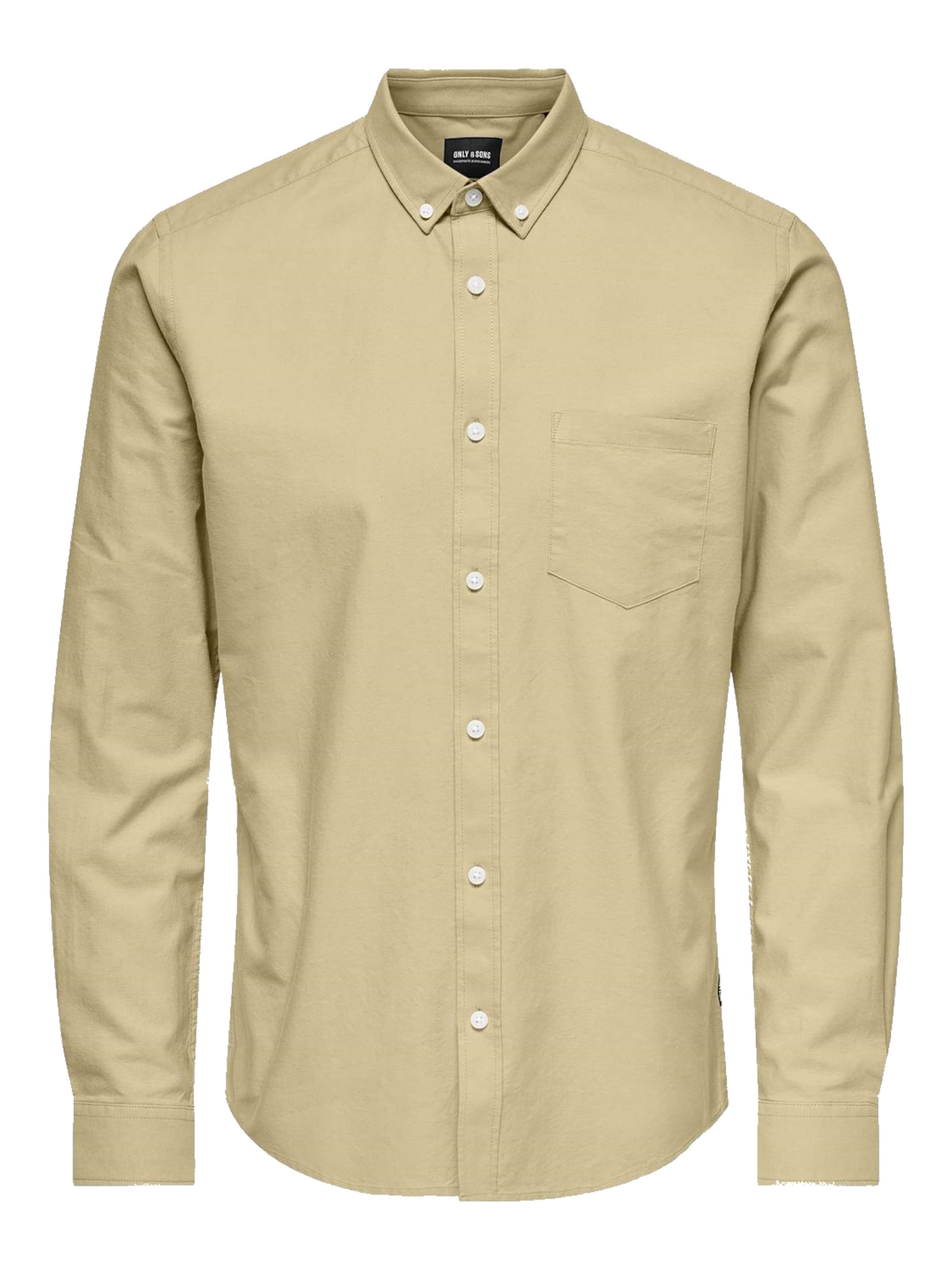 Only & Sons Overhemd 'Alvaro' in Beige: voorkant