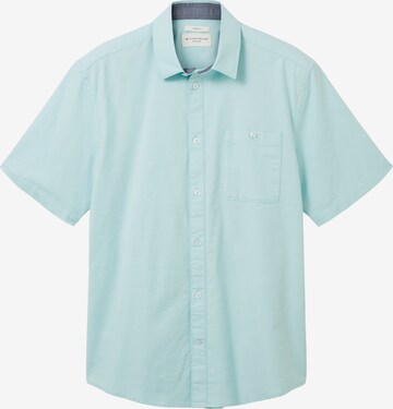 Coupe regular Chemise TOM TAILOR en bleu : devant