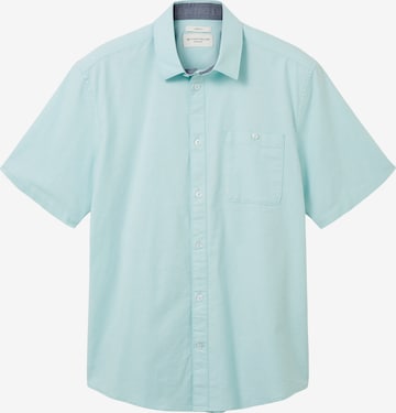 TOM TAILOR Button Up Shirt in Blue: front