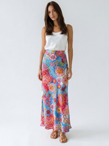Introvertie VIENNA Rock 'Oia Bias Cut Silk Skirt'‌‌‌ in Mischfarben