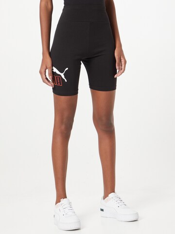 PUMA Slimfit Sportovní kalhoty 'Rainbow 7' – černá: přední strana