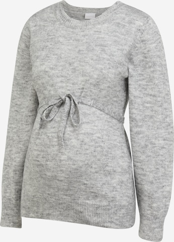 MAMALICIOUS Sweater 'Anne' in Grey: front