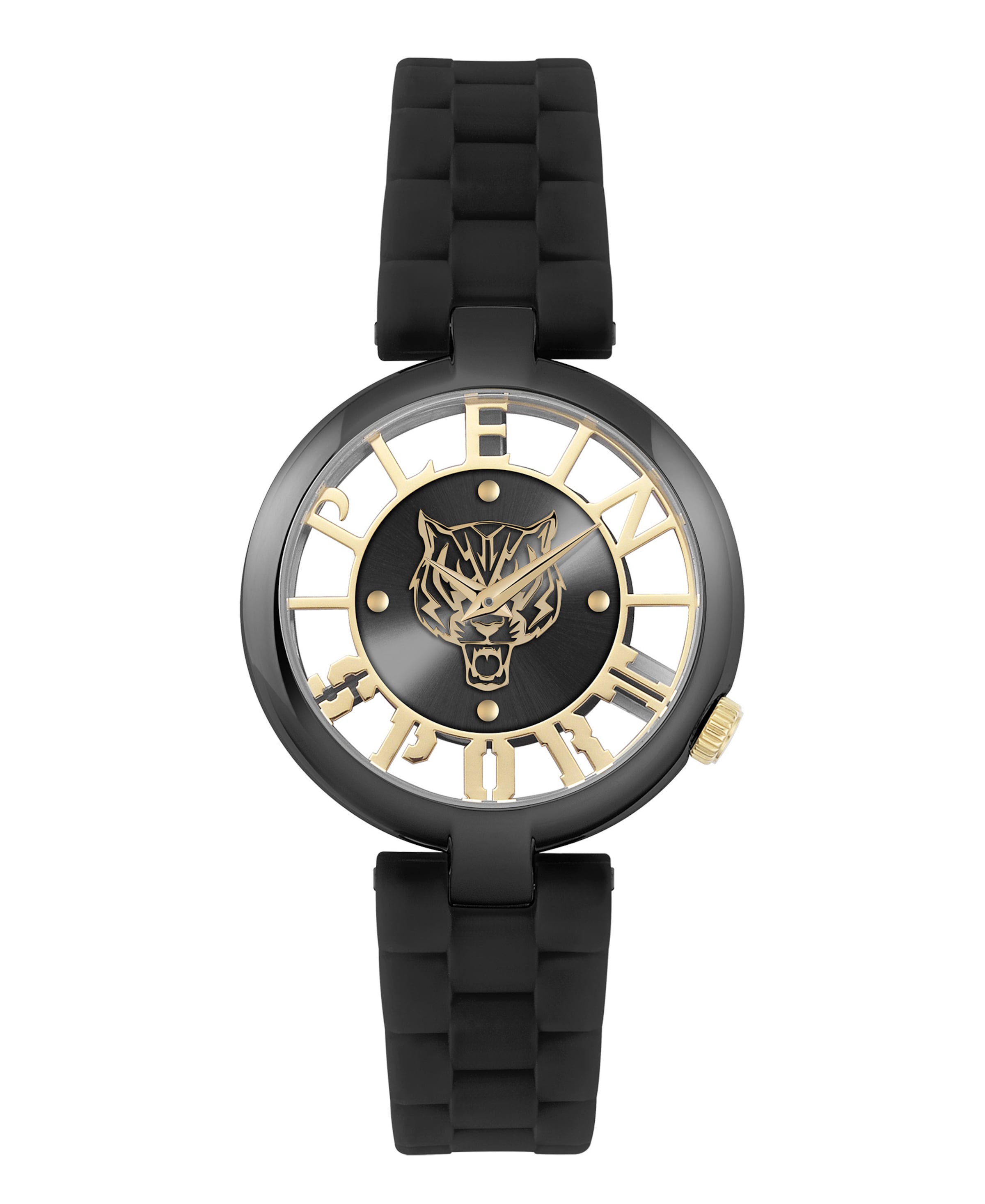 Plein Sport Analogt ur ' TIGER LUXE ' i sort: forside