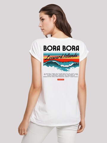 F4NT4STIC T-Shirt 'Bora Bora Leewards Island' in Weiß: Vorderseite