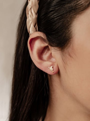 Hey Happiness - Pendientes 'Cheers Charm' en oro