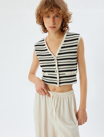 Koton Gebreid vest in Zwart: voorkant