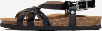 Bayton - Sandalias con hebilla 'Kari' en negro: frente