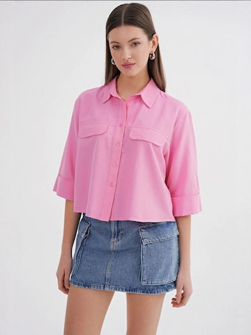 MixRay Bluse in Pink: Vorderseite