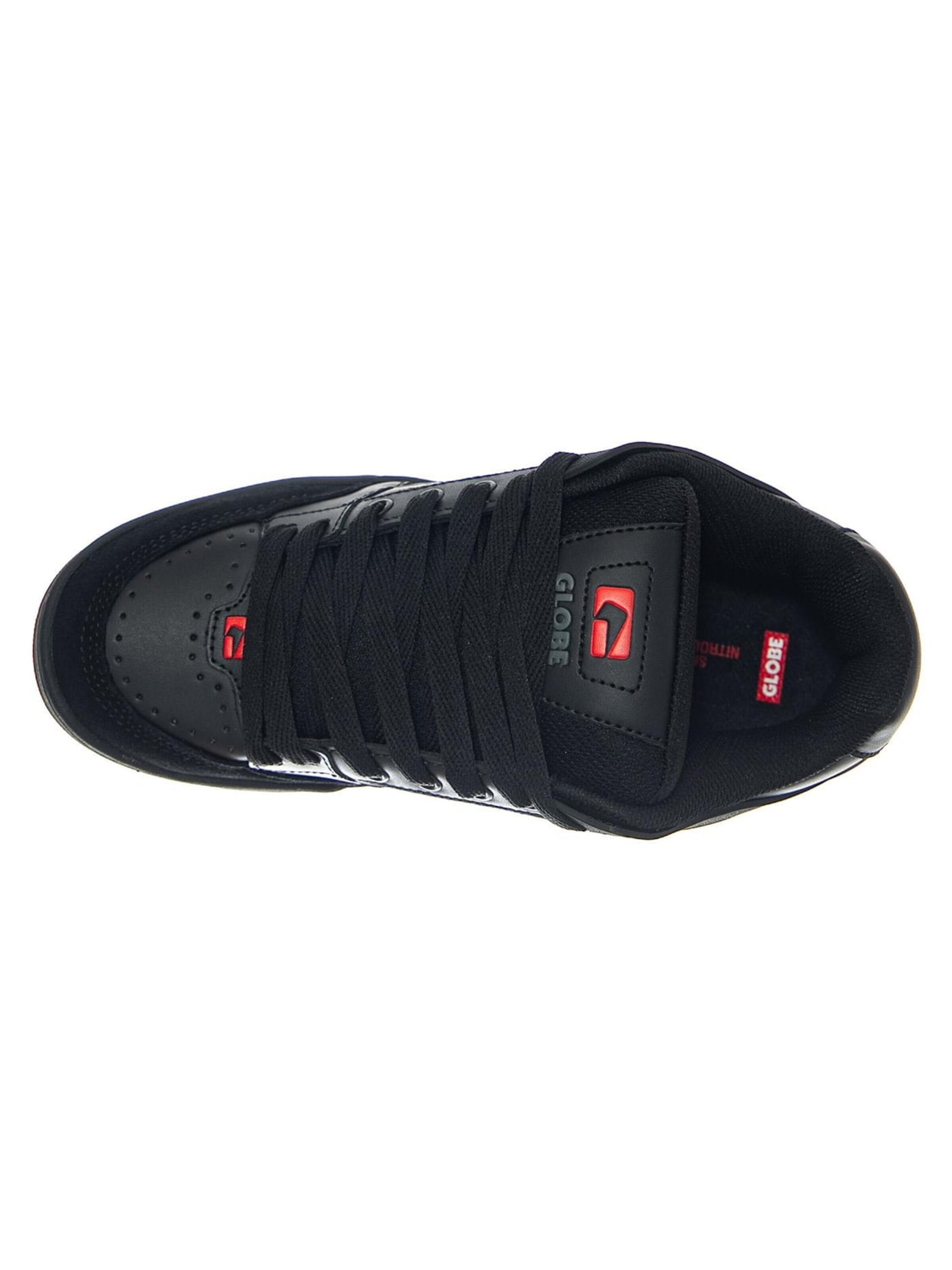 Chaussure de sport à lacets 'Tilt Black/Red/Charcoal' Globe en rouge