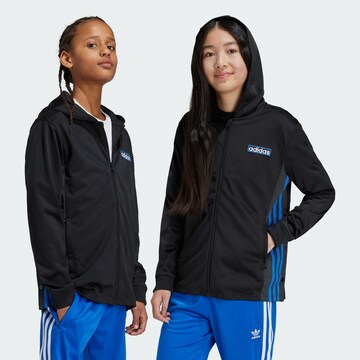 ADIDAS ORIGINALS Zip-Up Hoodie 'Adibreak' in Black: front