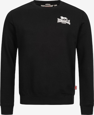 LONSDALE Majica 'Longridge' | črna barva: sprednja stran