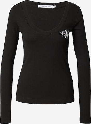 Calvin Klein Jeans - Camiseta en negro: frente