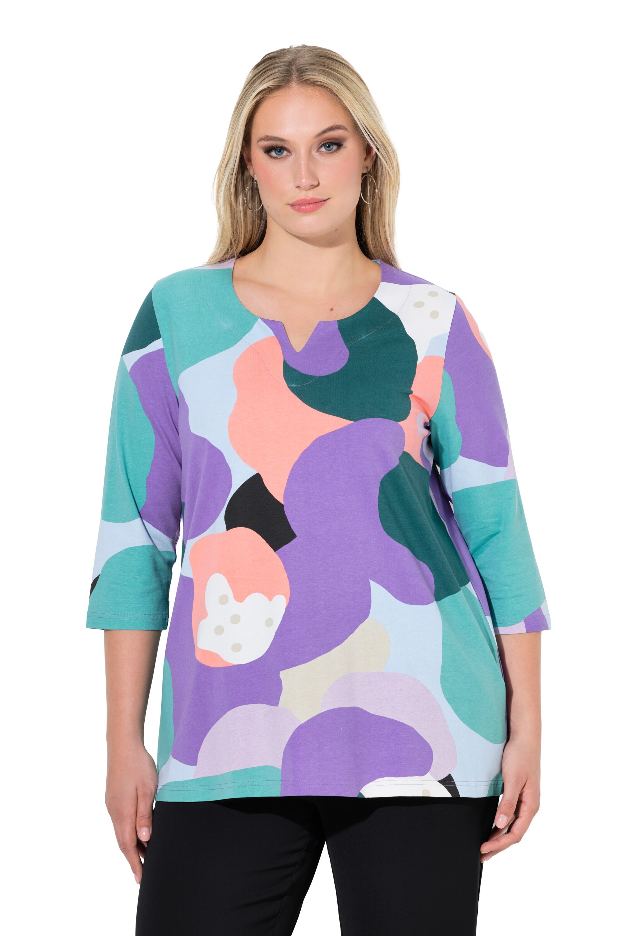 Ulla Popken Shirt in Gemengde kleuren: voorkant