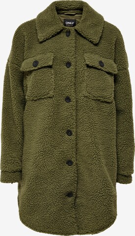 ONLY Between-Seasons Coat in Green: front