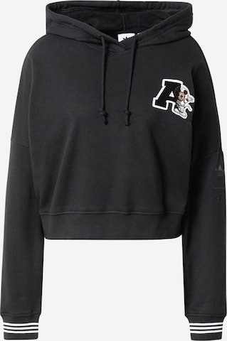 ADIDAS ORIGINALS Sweatshirt 'Short Disney' in Schwarz: predná strana