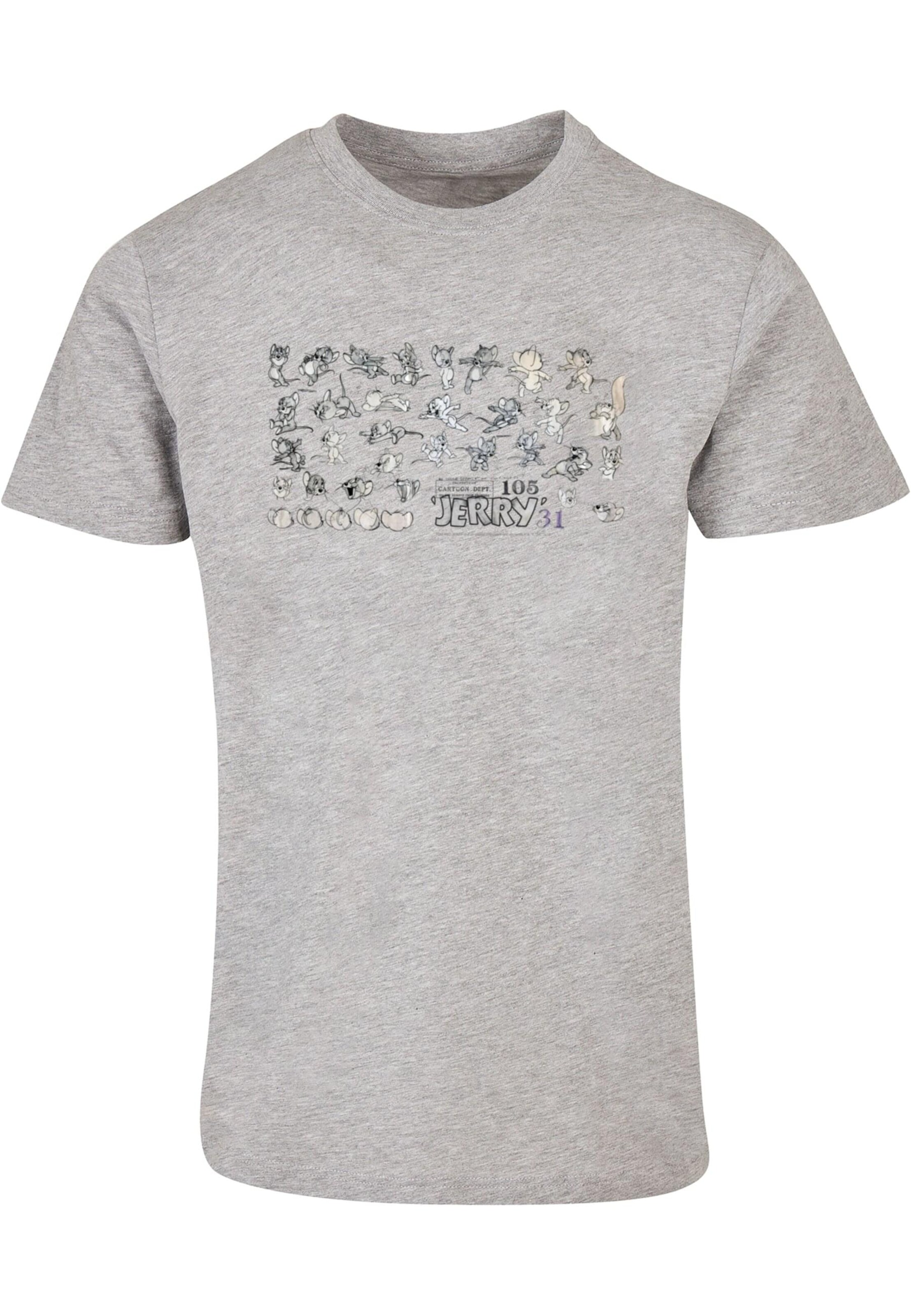 ABSOLUTE CULT Shirt 'Tom and Jerry - Jerry Cartoon Dept' in Grey: front