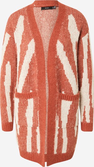 VERO MODA Strickjacke 'ZELMA' in rotmeliert / weiß, Produktansicht
