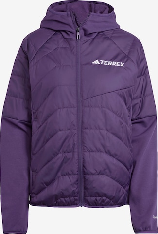 Veste outdoor 'Multi CLIMAWARM Insulated Hybrid Hooded' ADIDAS TERREX en violet : devant