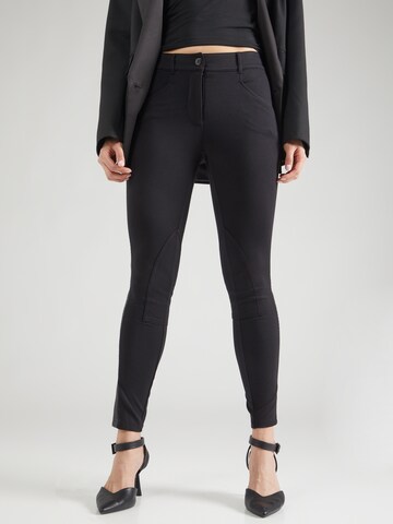 Lauren Ralph Lauren Skinny Fit Панталон 'YVAINE' в черно: отпред