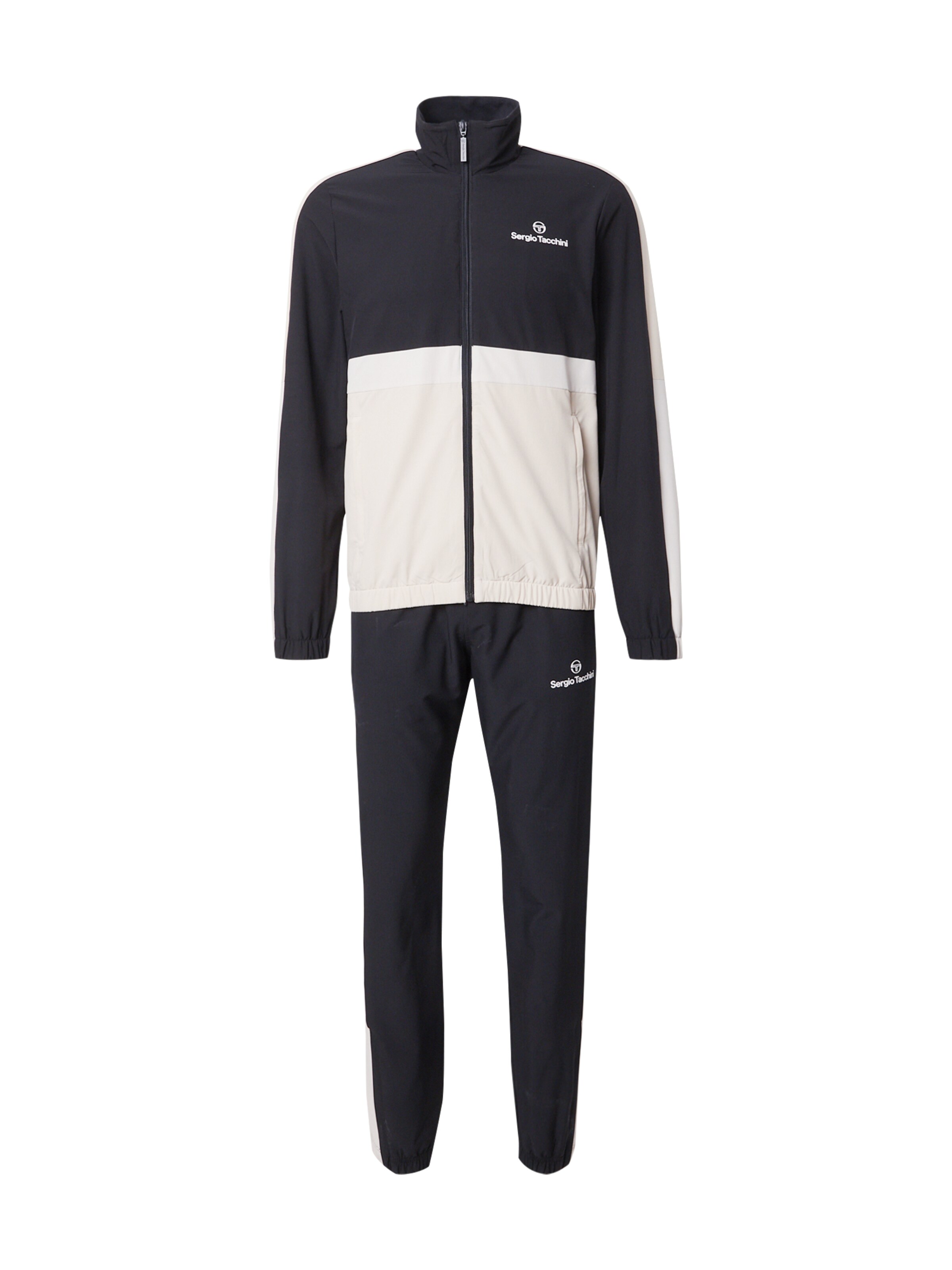 Completo per l'allenamento 'Alata' di Sergio Tacchini in nero: frontale