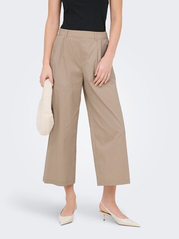 ONLY Loose fit Pleat-front trousers 'ONLZora' in Beige: front