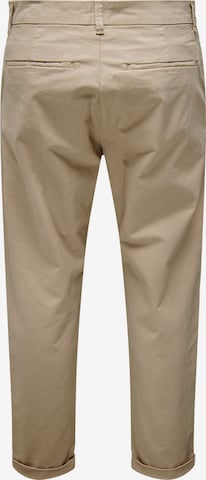 Only & Sons Regular Chino Pants 'Kent' in Beige