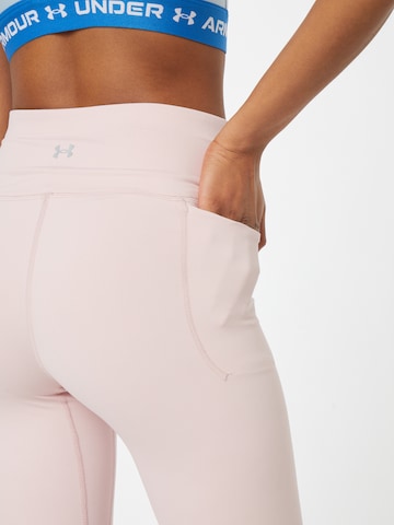 UNDER ARMOUR Skinny Sporthose 'Meridian' in Pink