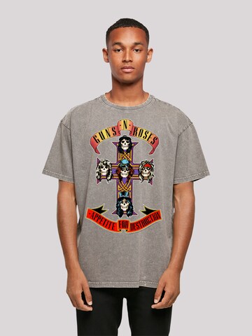 T-Shirt 'Guns 'n' Roses Appetite For Destruction' F4NT4STIC en gris : devant