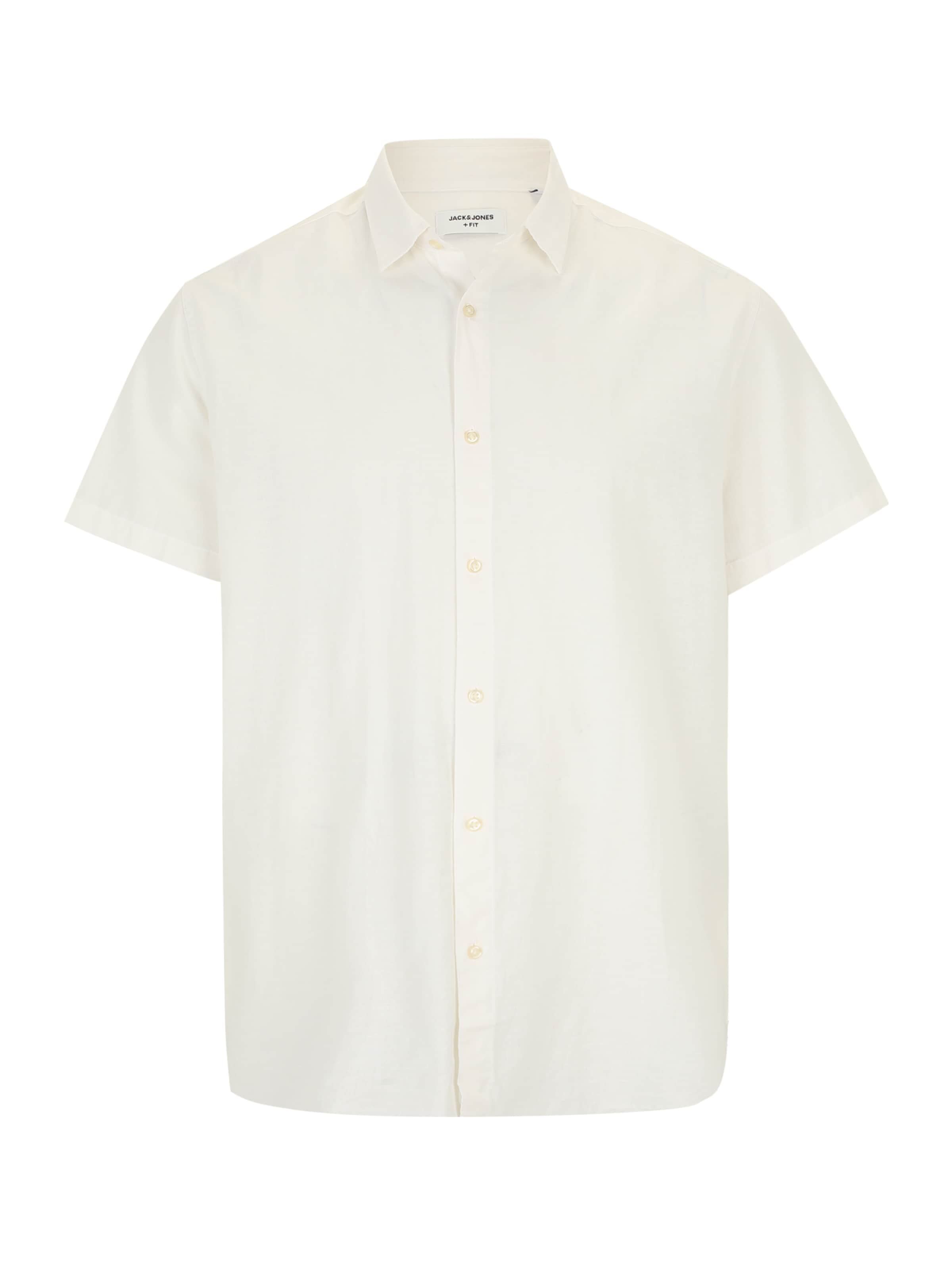Jack & Jones Plus Slim fit Button Up Shirt 'JJEBreeze' in White: front