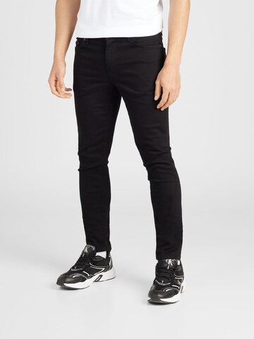 Coupe slim Jean 'LOOM' Only & Sons en noir : devant