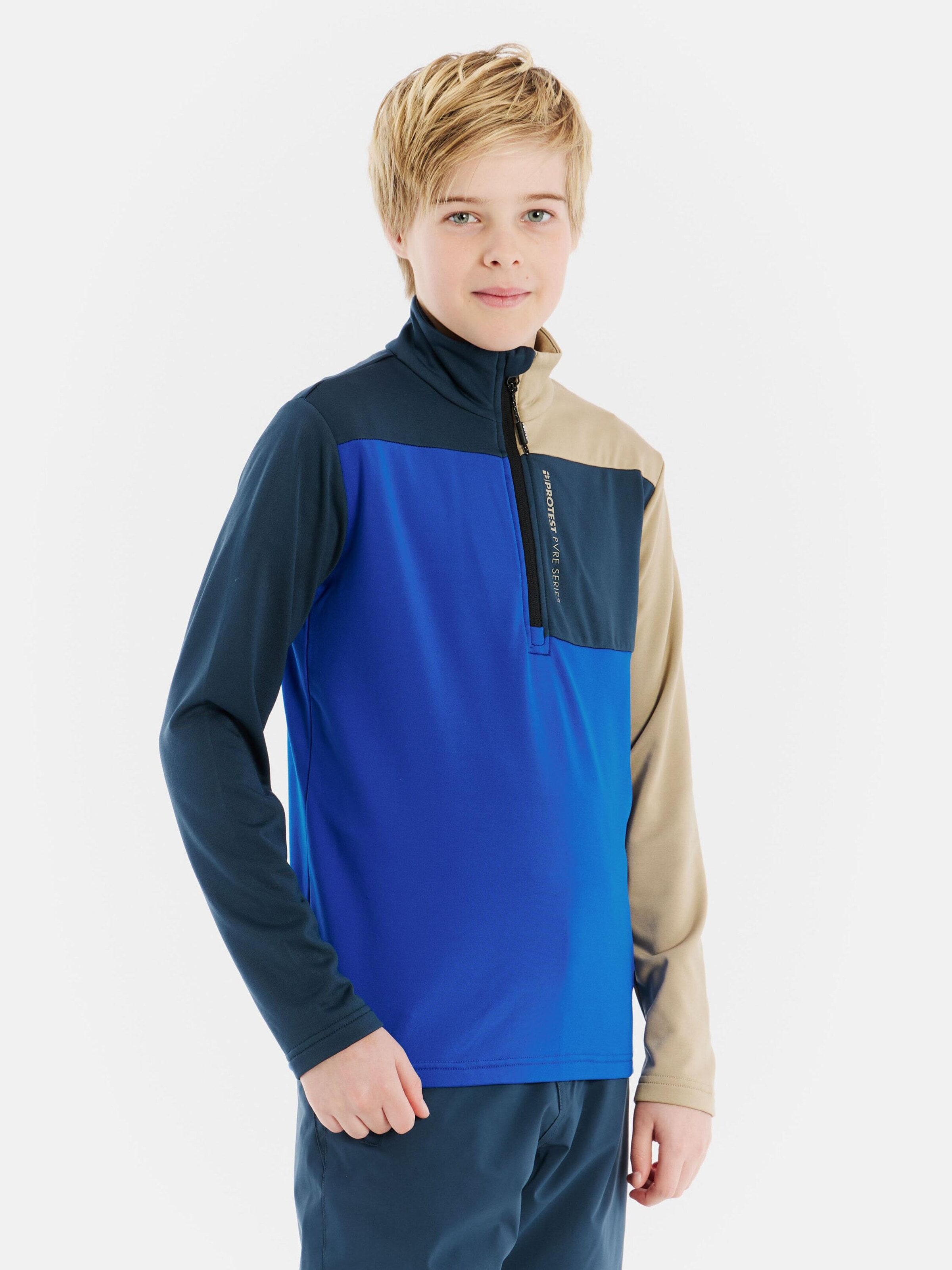 PROTEST Sportief sweatshirt 'PRTMarno JR' in Blauw: voorkant
