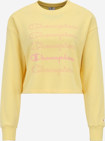 dzeltens Champion Authentic Athletic Apparel Sportisks džemperis: no priekšpuses