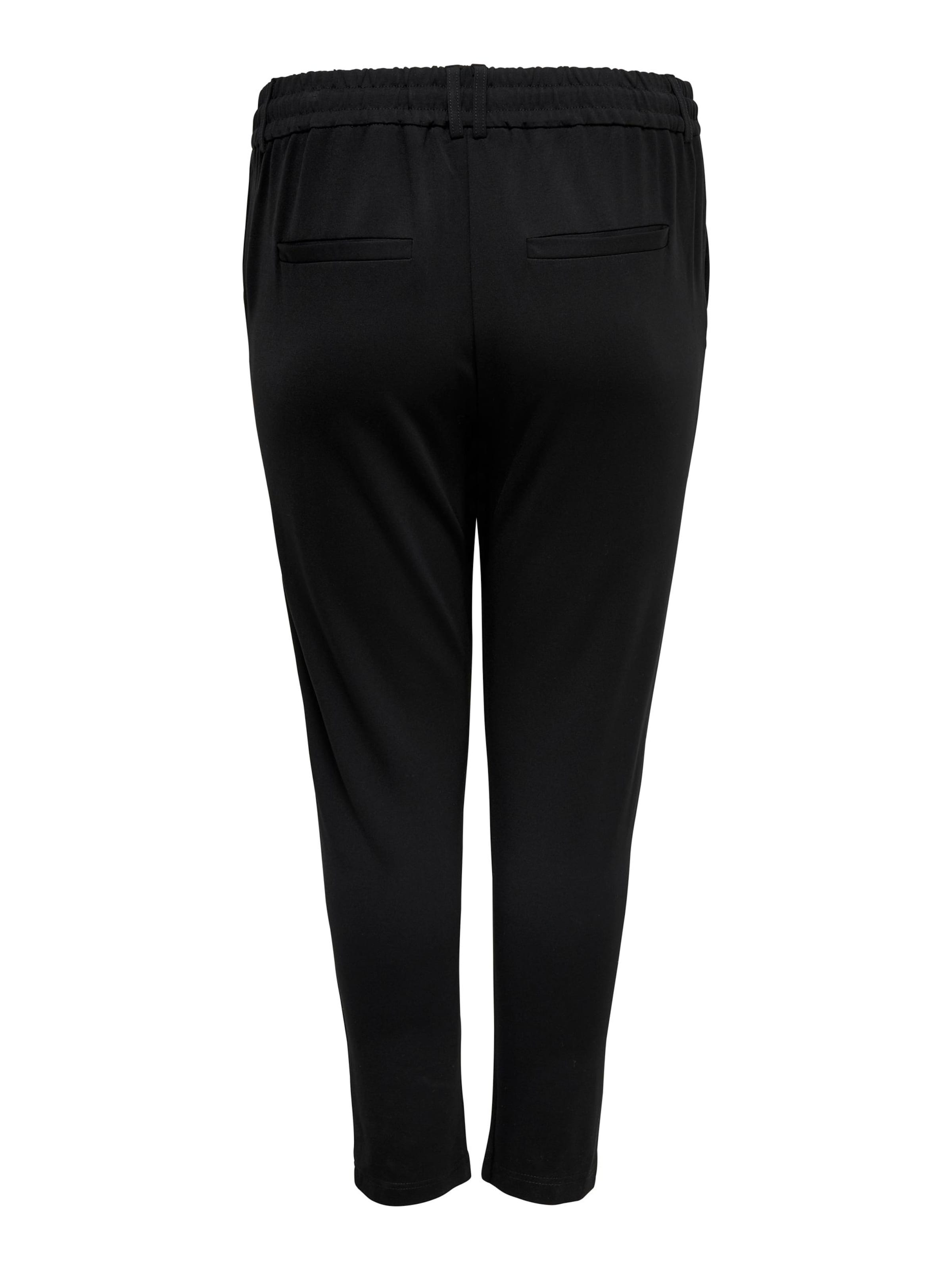 ONLY Carmakoma Slim fit Trousers 'Goldtrash Classic' in Black