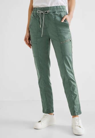 STREET ONE Slim fit Pants 'Bonny' in Green: front