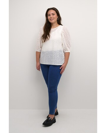 KAFFE CURVE Blouse in Wit