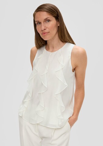 Chemisier s.Oliver BLACK LABEL en blanc : devant