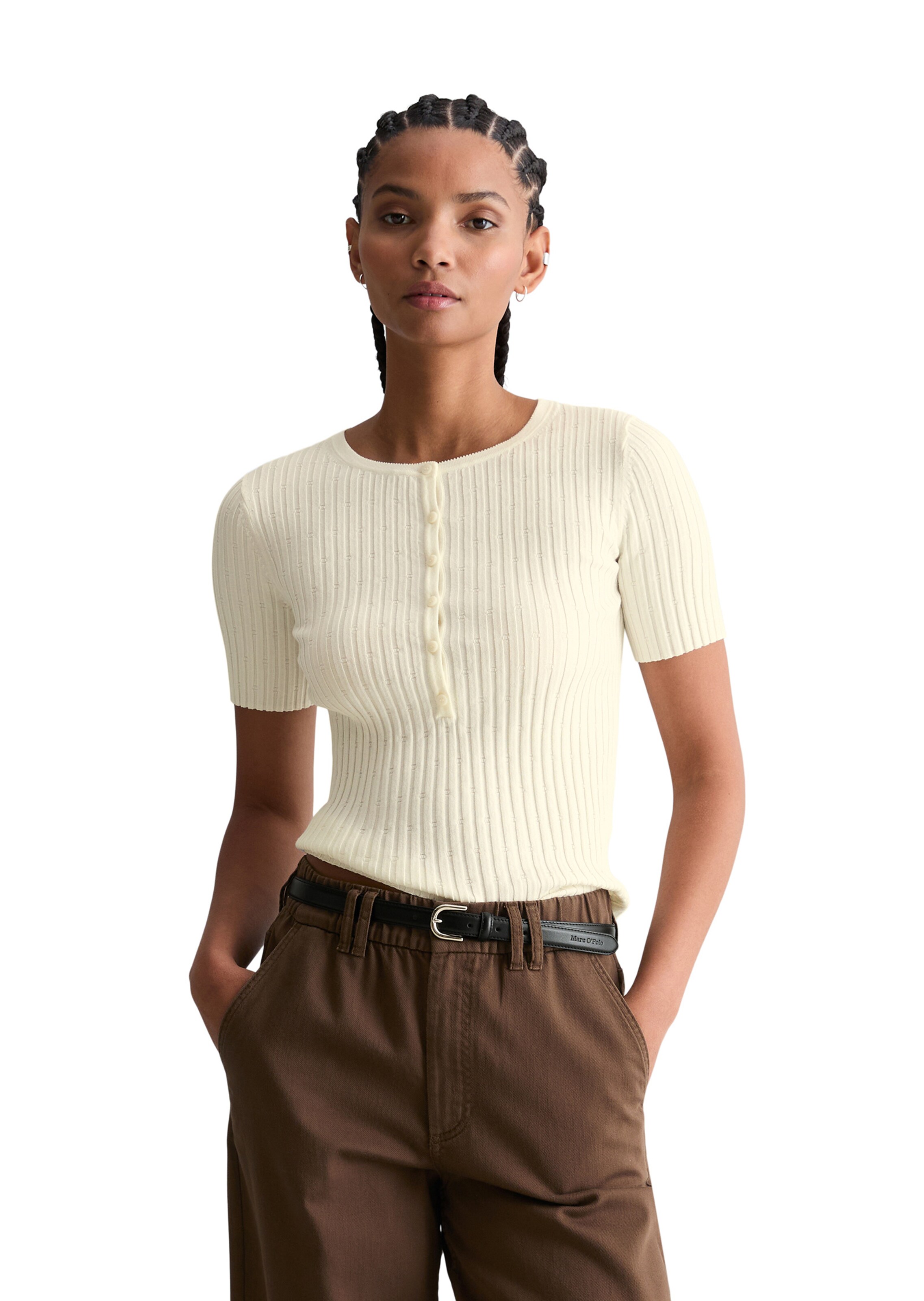 Marc O'Polo DENIM Pullover in Beige: Vorderseite