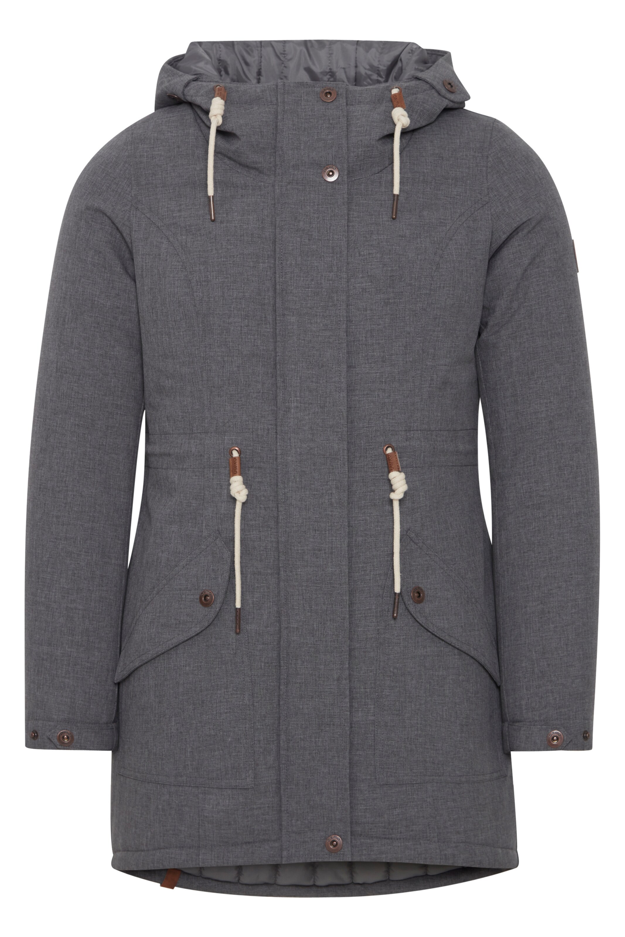 Parka di mezza stagione 'Melly' di Oxmo in grigio: frontale