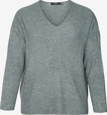 Vero Moda Curve Neulepaita 'VMCREWLEFILE' värissä vihreä: etupuoli