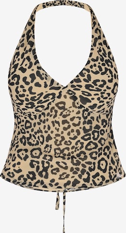 faina - Top 'Festive' em bege: frente