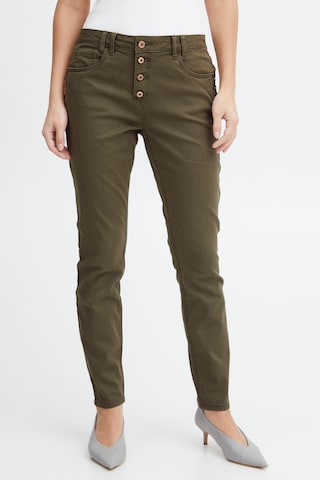 PULZ Jeans Slim fit Chino Pants in Green