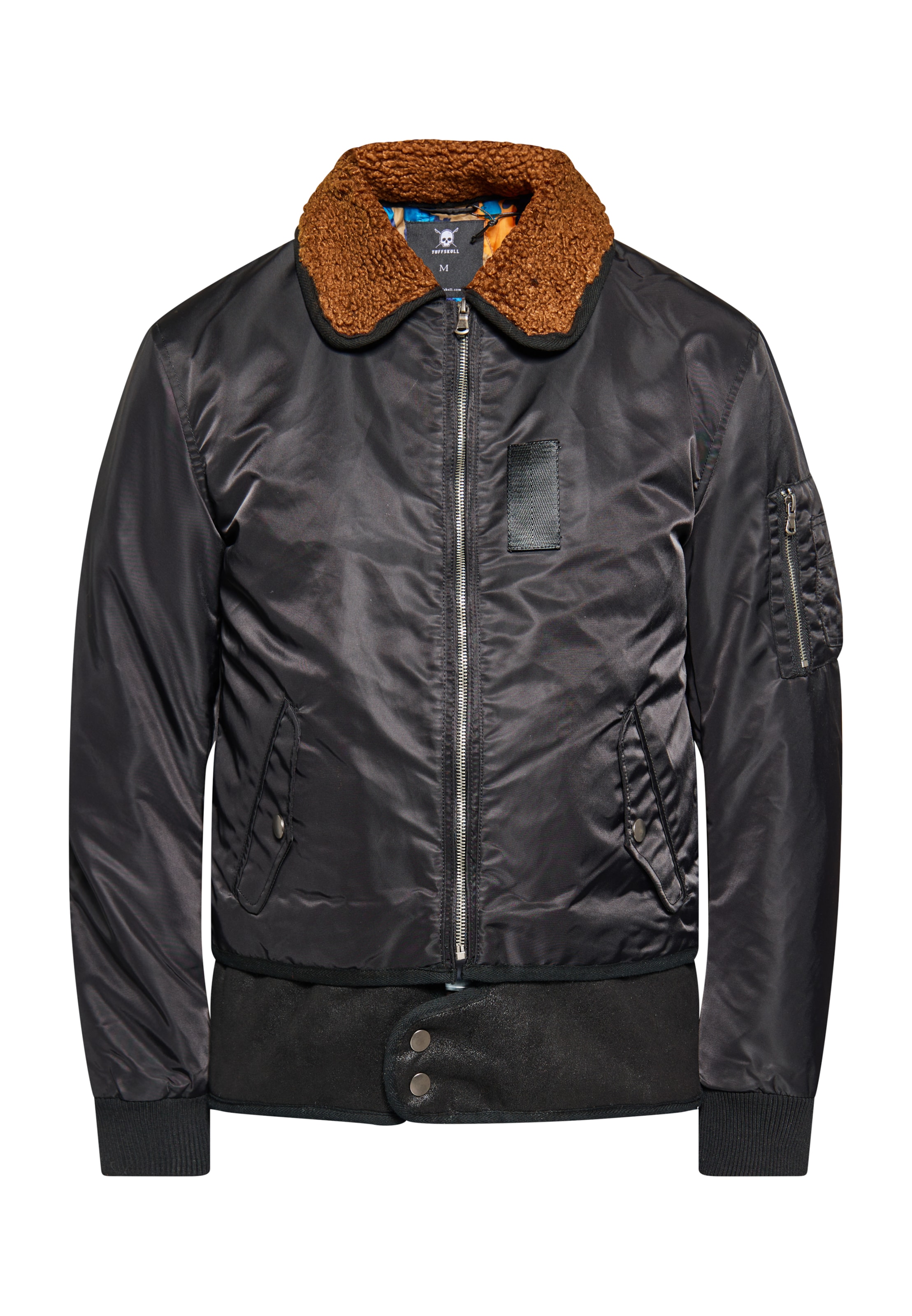 TUFFSKULL - Chaqueta de invierno en negro: frente