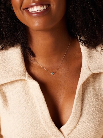Lucardi Ketting 'Geburtsstein' in Goud: voorkant